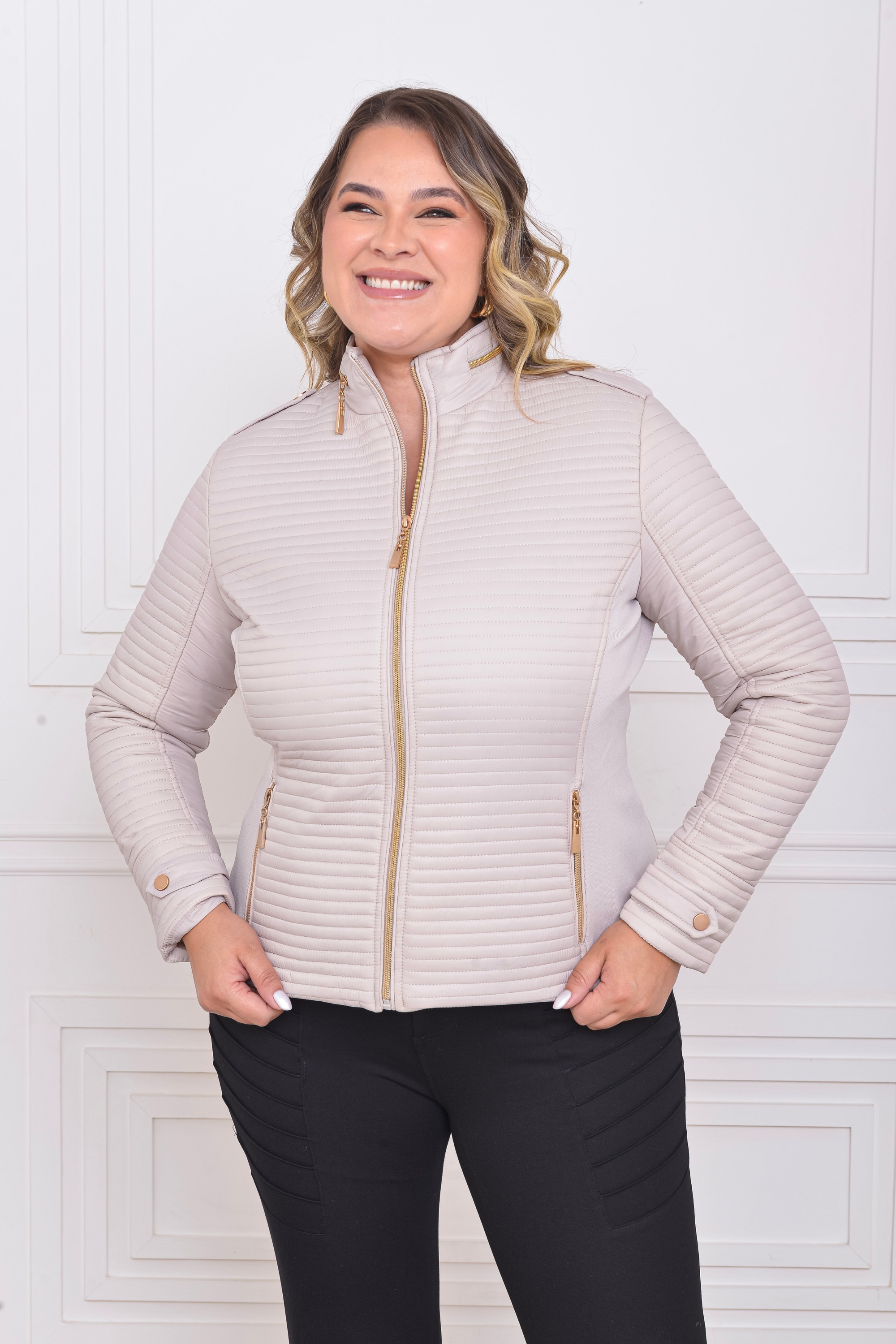 Foldio2 Plus + フロントカバー 38cm Casaco feminino plus size gelo com zíper e gola alta